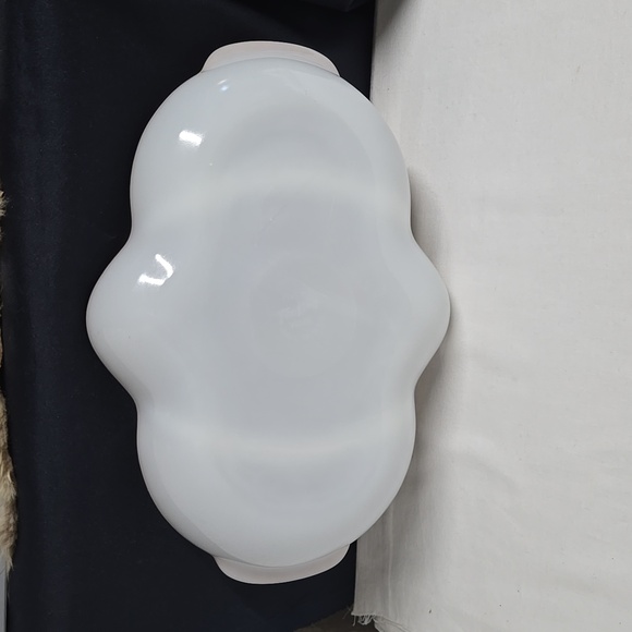 Fire King Oven Ware White Glass Divided 3 Section Gold Colored Trim Dish Tray - Picture 9 of 14